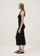 Black fitted sleeveless dress with back slit_2