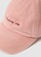 Pink pure cotton baseball cap with embroidery_2