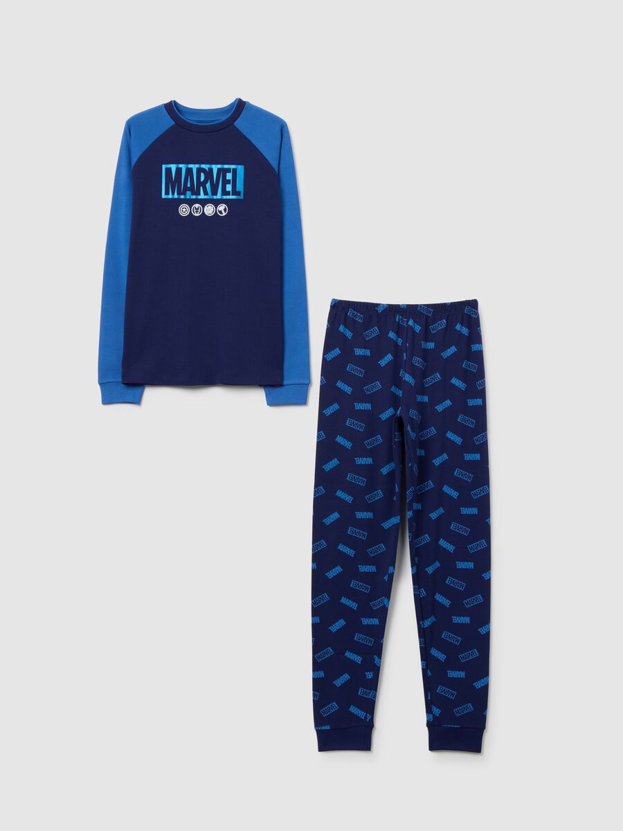 Pigiama blu in cotone per bambino_0