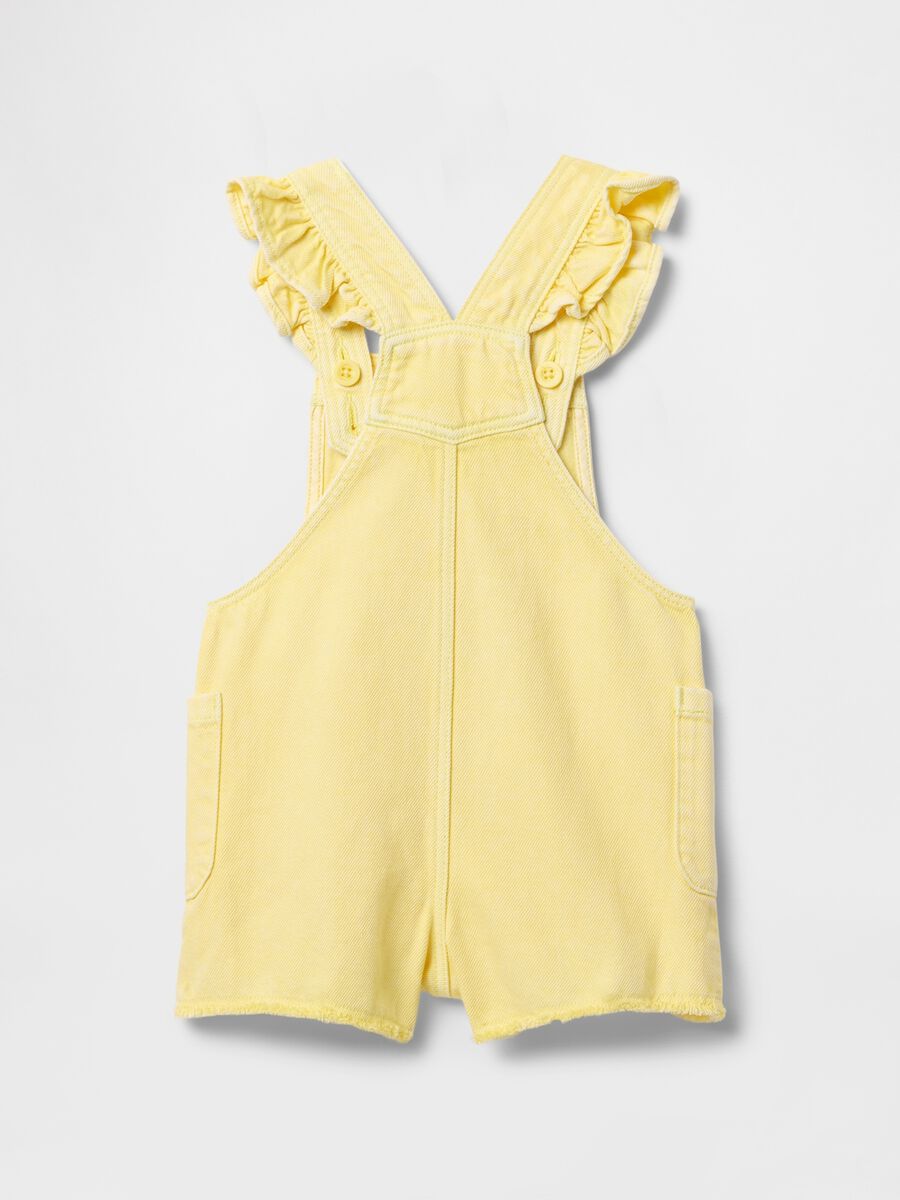 Yellow Cotton and Lyocell Overalls_1