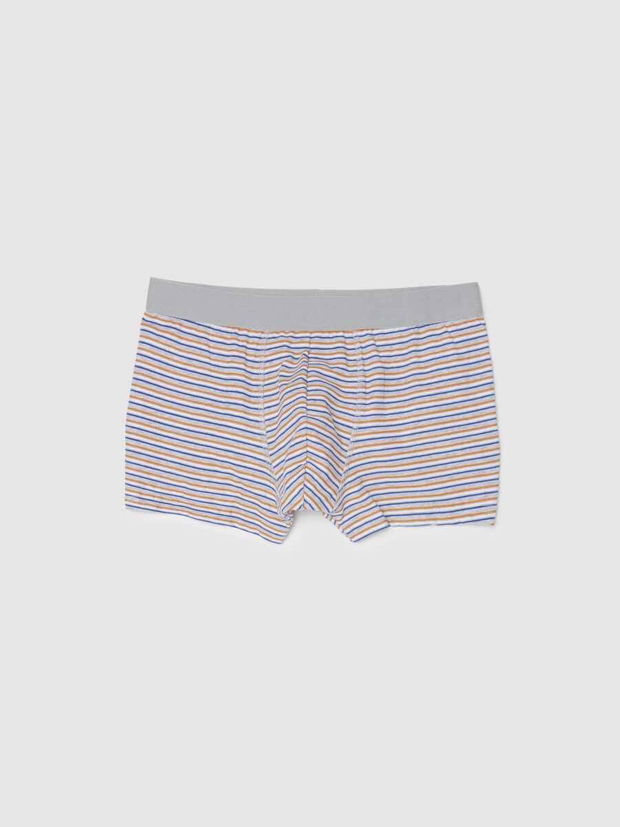 Midi boxer shorts in stretch cotton with pattern._4