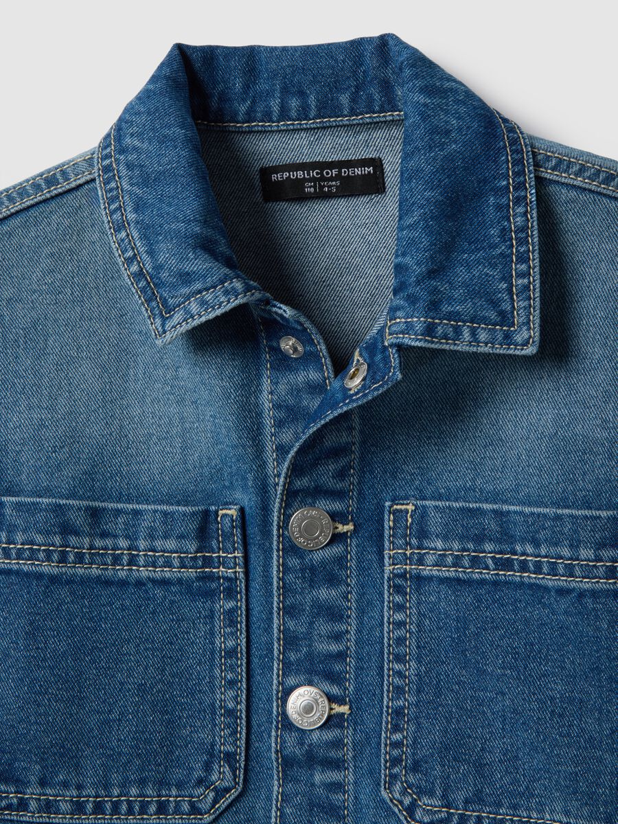 Pure cotton denim jacket regular fit for children_2