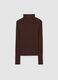 Brown turtleneck in viscose blend_4