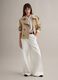 Double-breasted trench coat in pure beige cotton regular fit_1