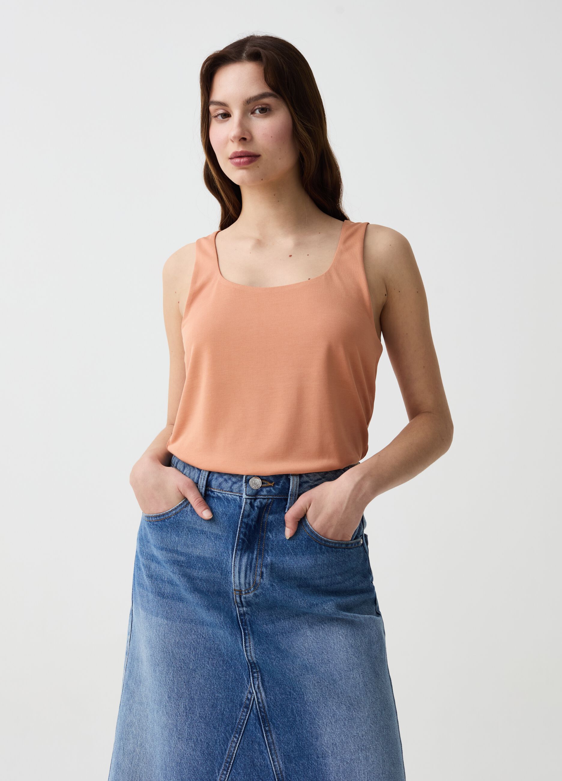 Tank top in modal stretch