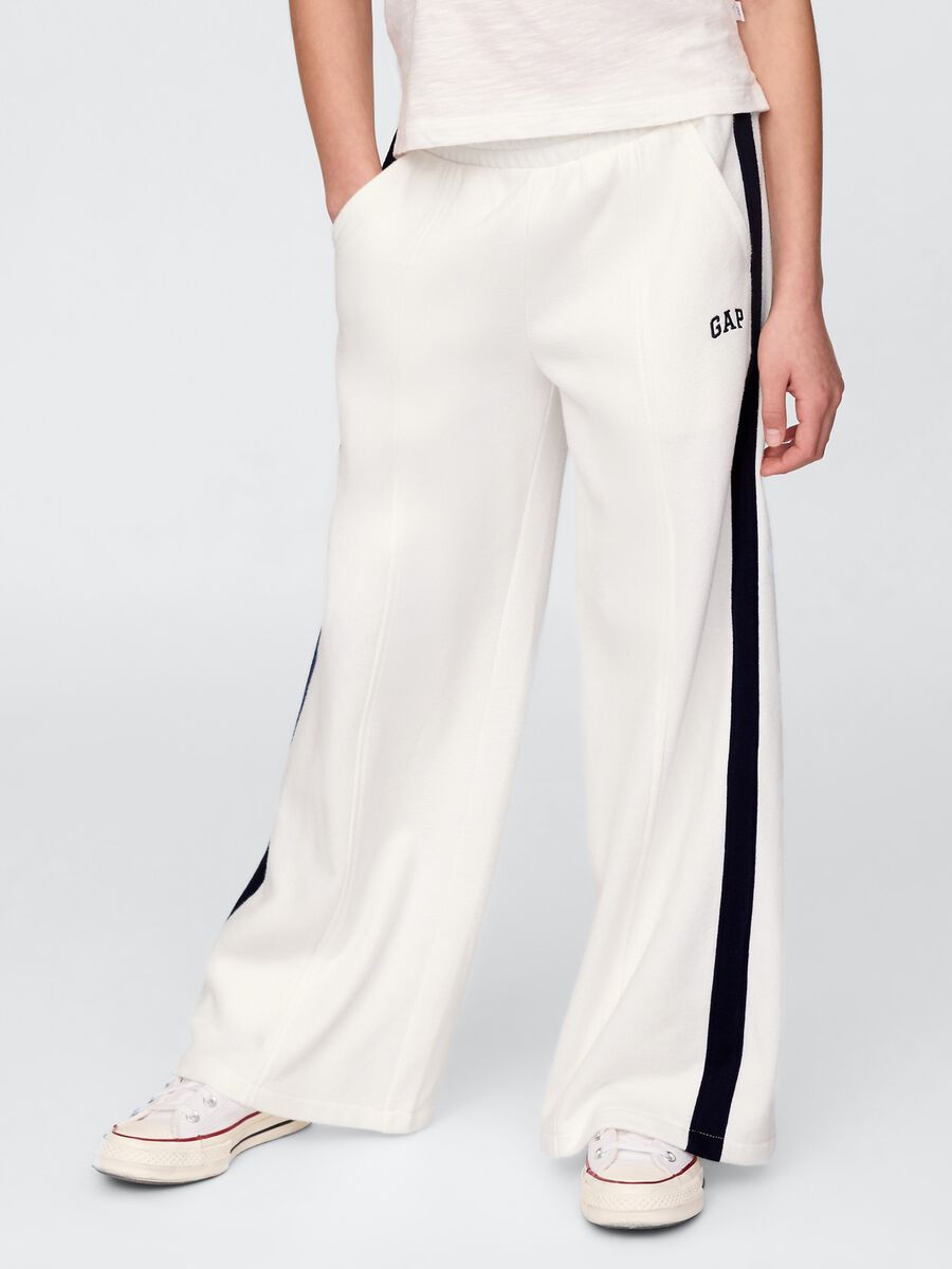 White wide-leg trousers GAP Kids_1