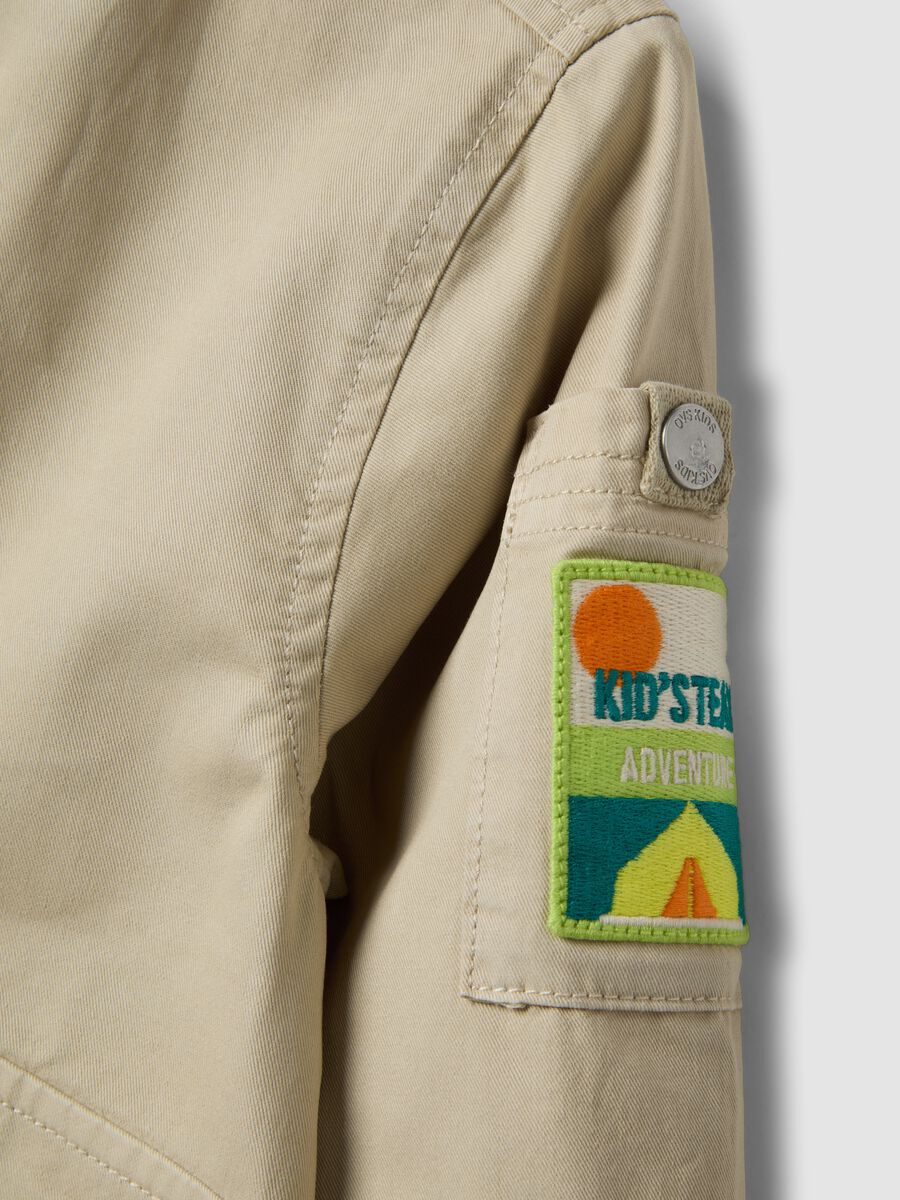 Giacca in puro cotone beige da bambino regular fit_3