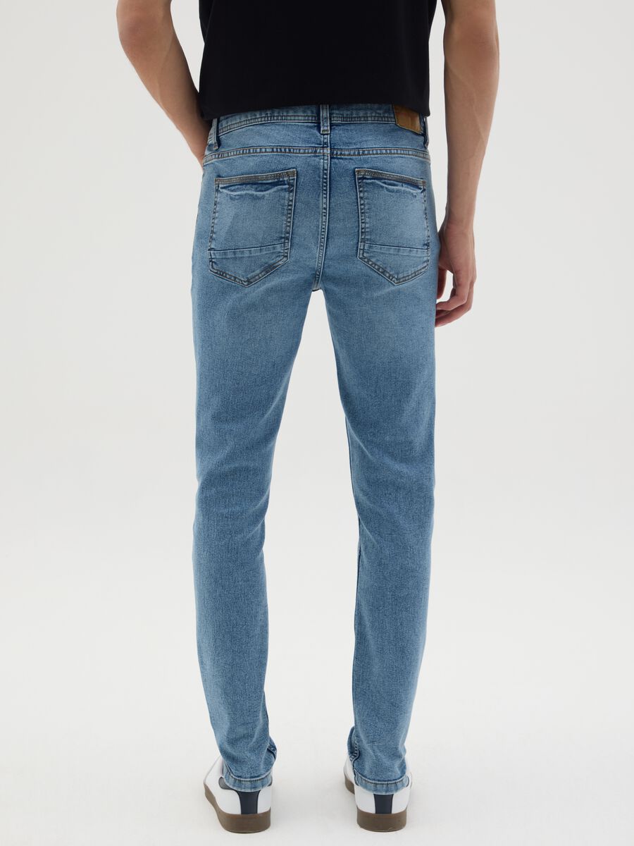 Men's Super Skinny Light Blue Denim Jeans_3