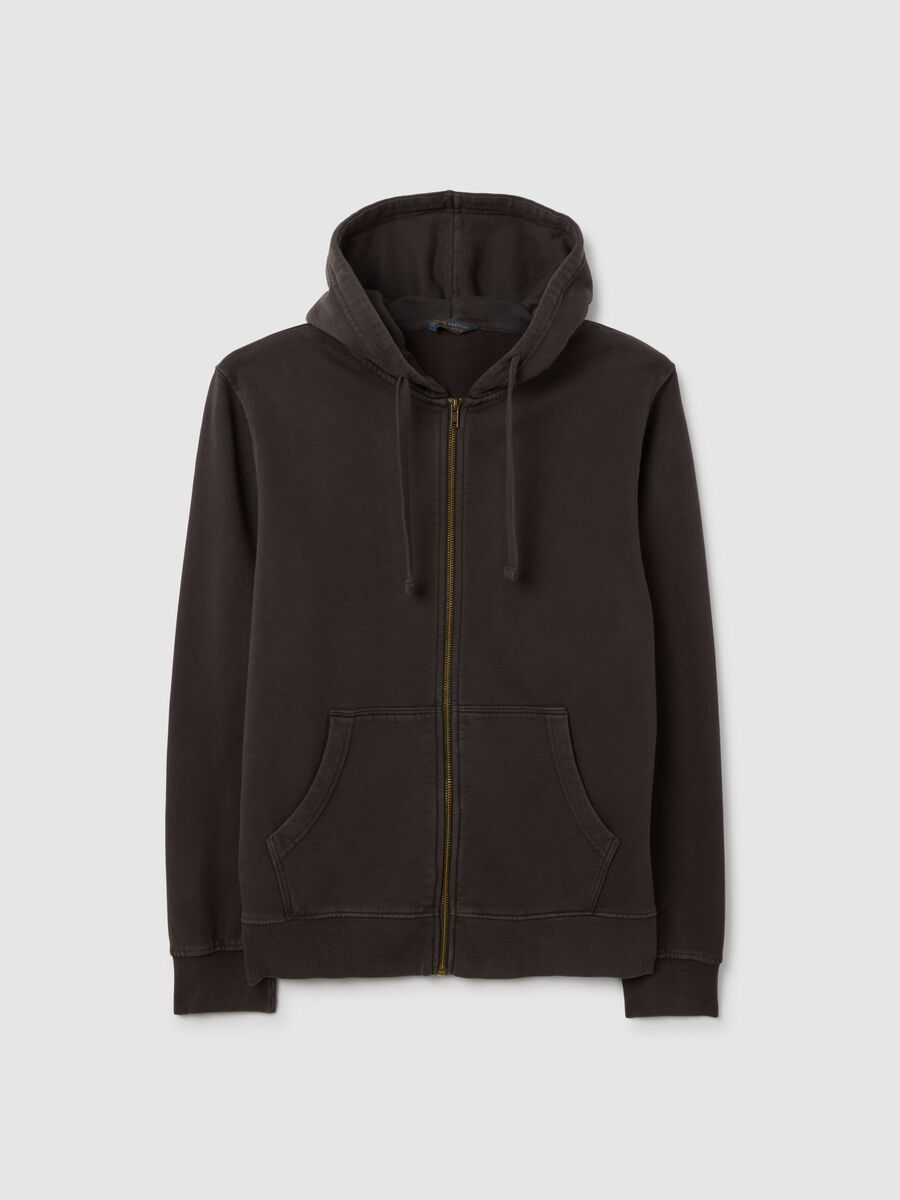 Brown Hoodie with Zip_4
