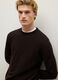 Brown regular fit crew neck pure merino wool jumper_2