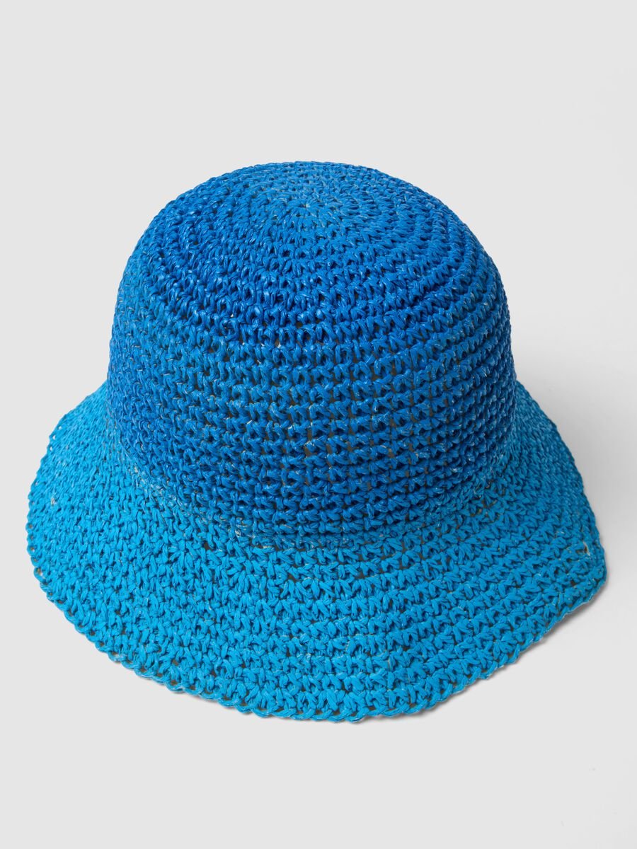 Cappello in puro tessuto carta multicolor da bambina_1