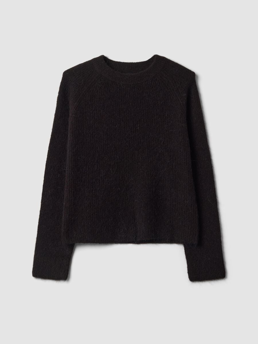 Brown crew-neck wool and alpaca-blend jumper, regular fit_4