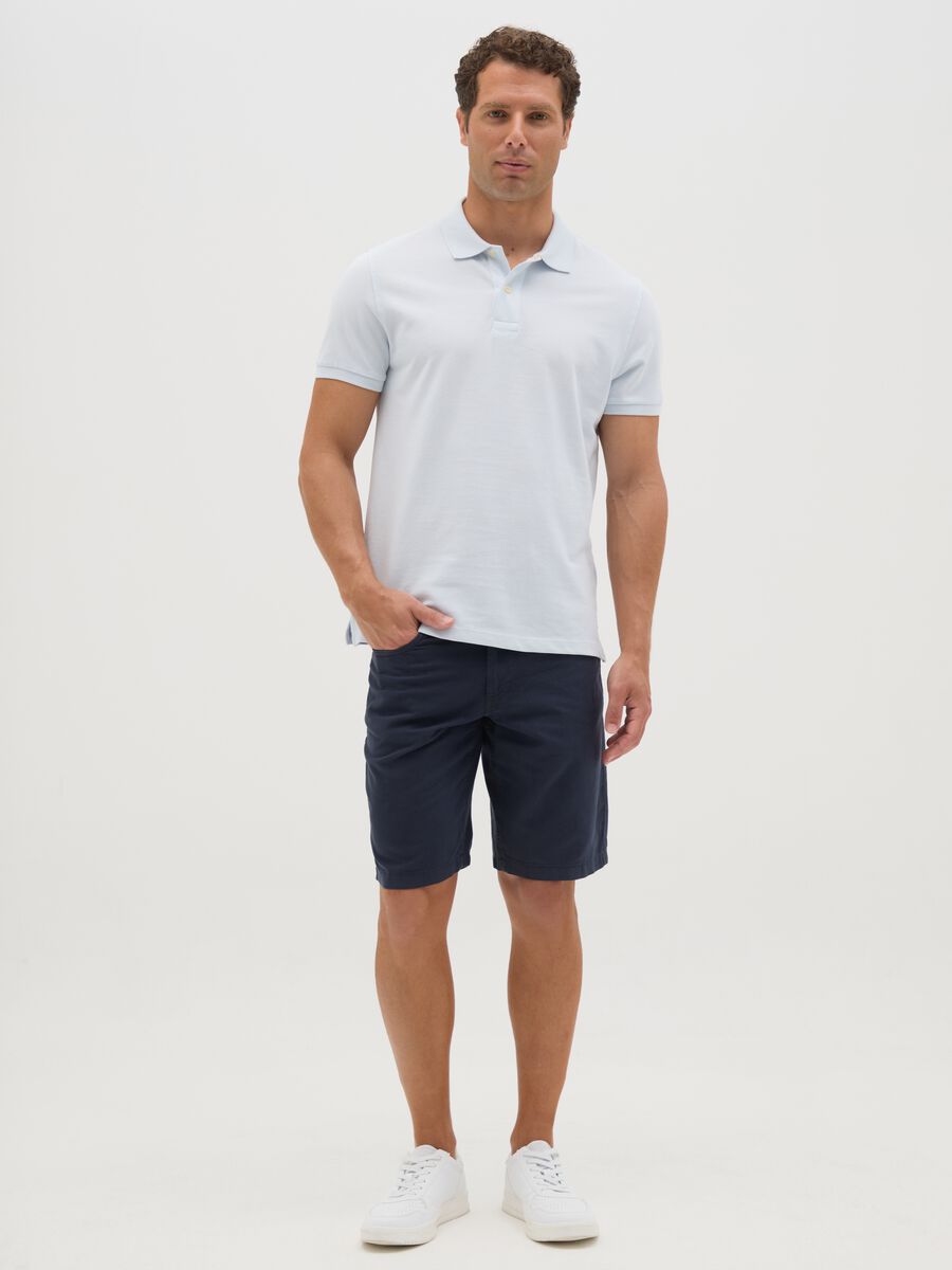 Men's Blue Cotton Regular Fit Shorts_0