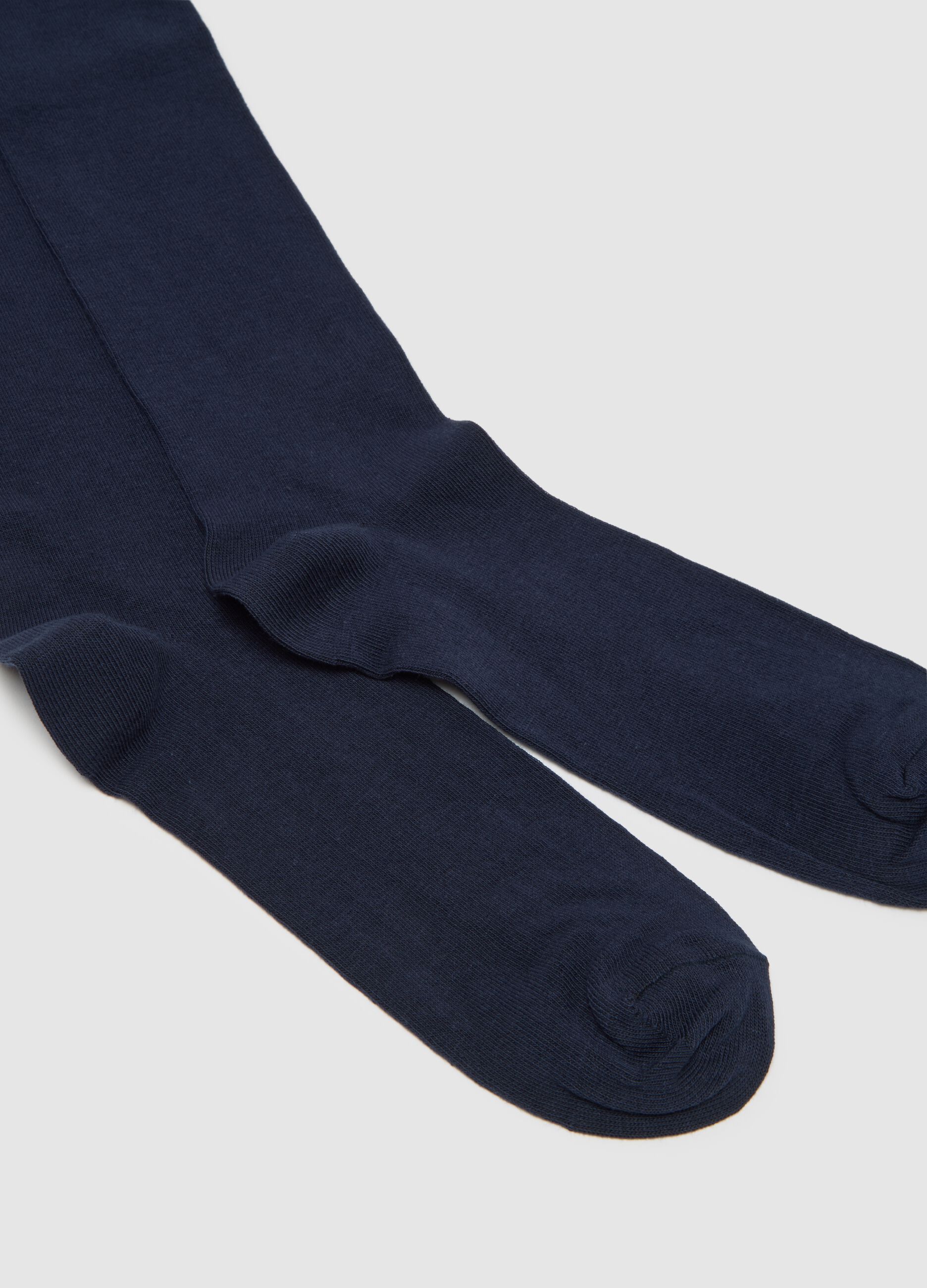 Two-pack set of multicolour stretchy cotton long socks