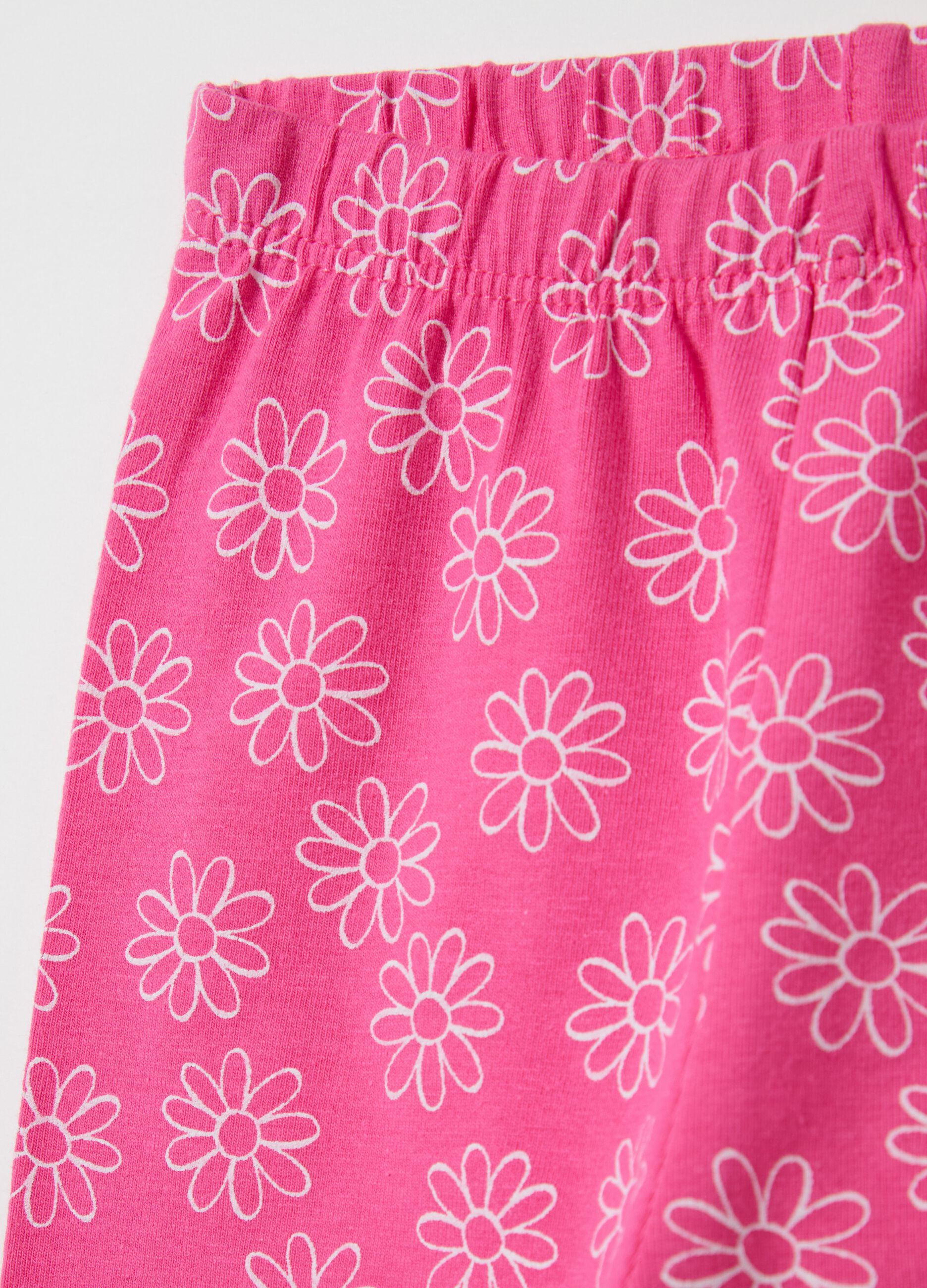 Printed stretch cotton leggings