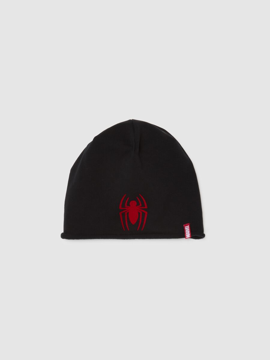 Cappello da bambino in cotone nero elasticizzato_0