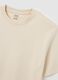 Regular fit beige pure cotton T-shirt_5