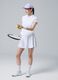 Gonna sportiva bianca in tessuto tecnico elasticizzato con shorts integrati ALTAVIA COURT_1