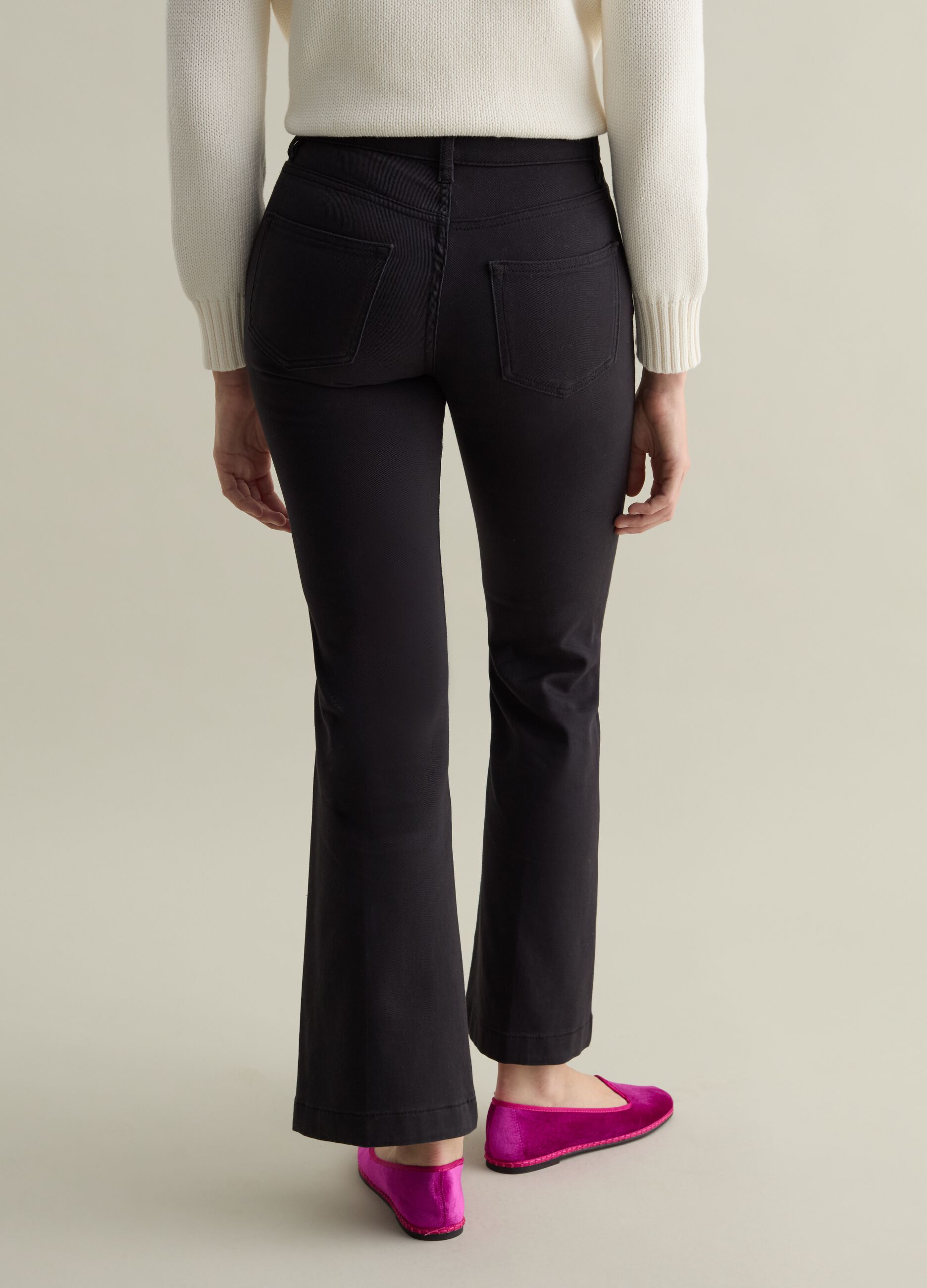 Flare-fit chino trousers in twill