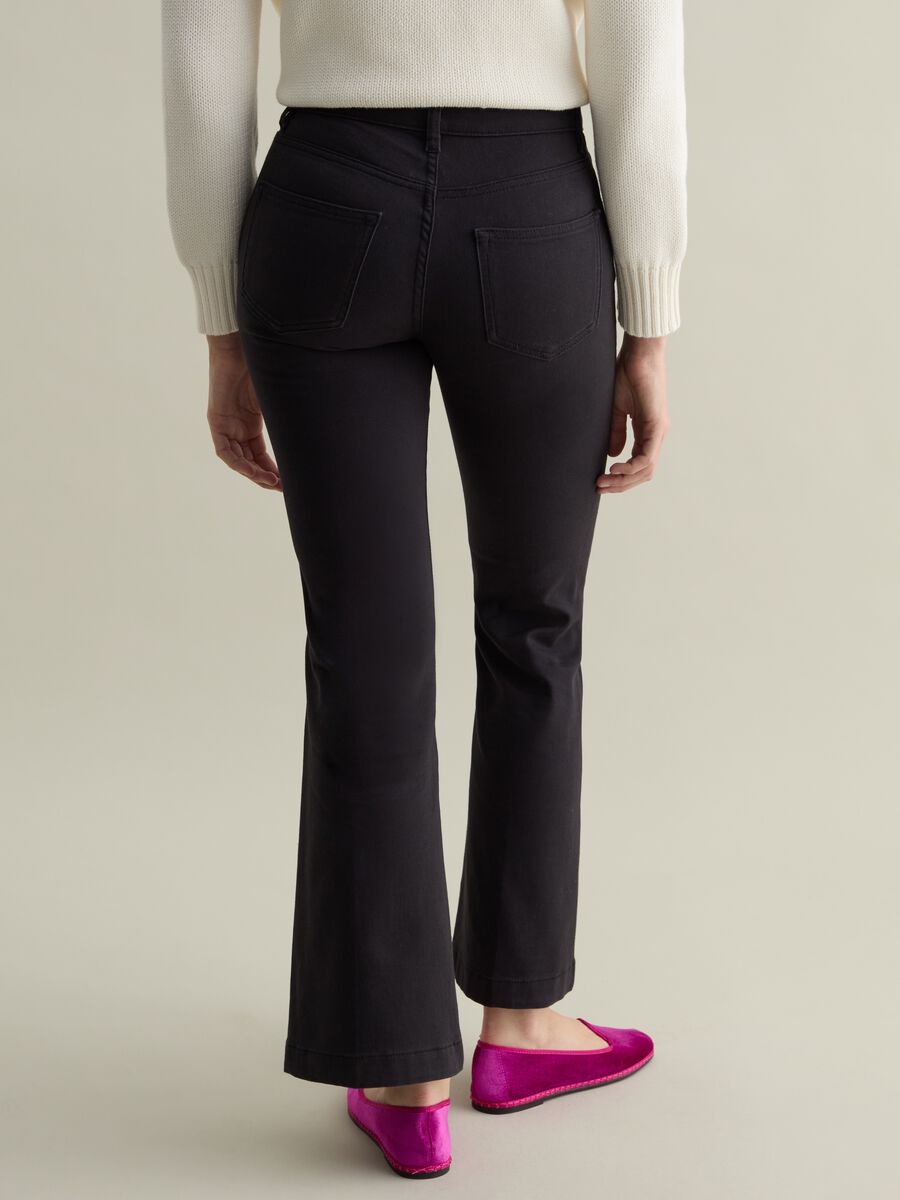 Flare-fit chino trousers in twill_2
