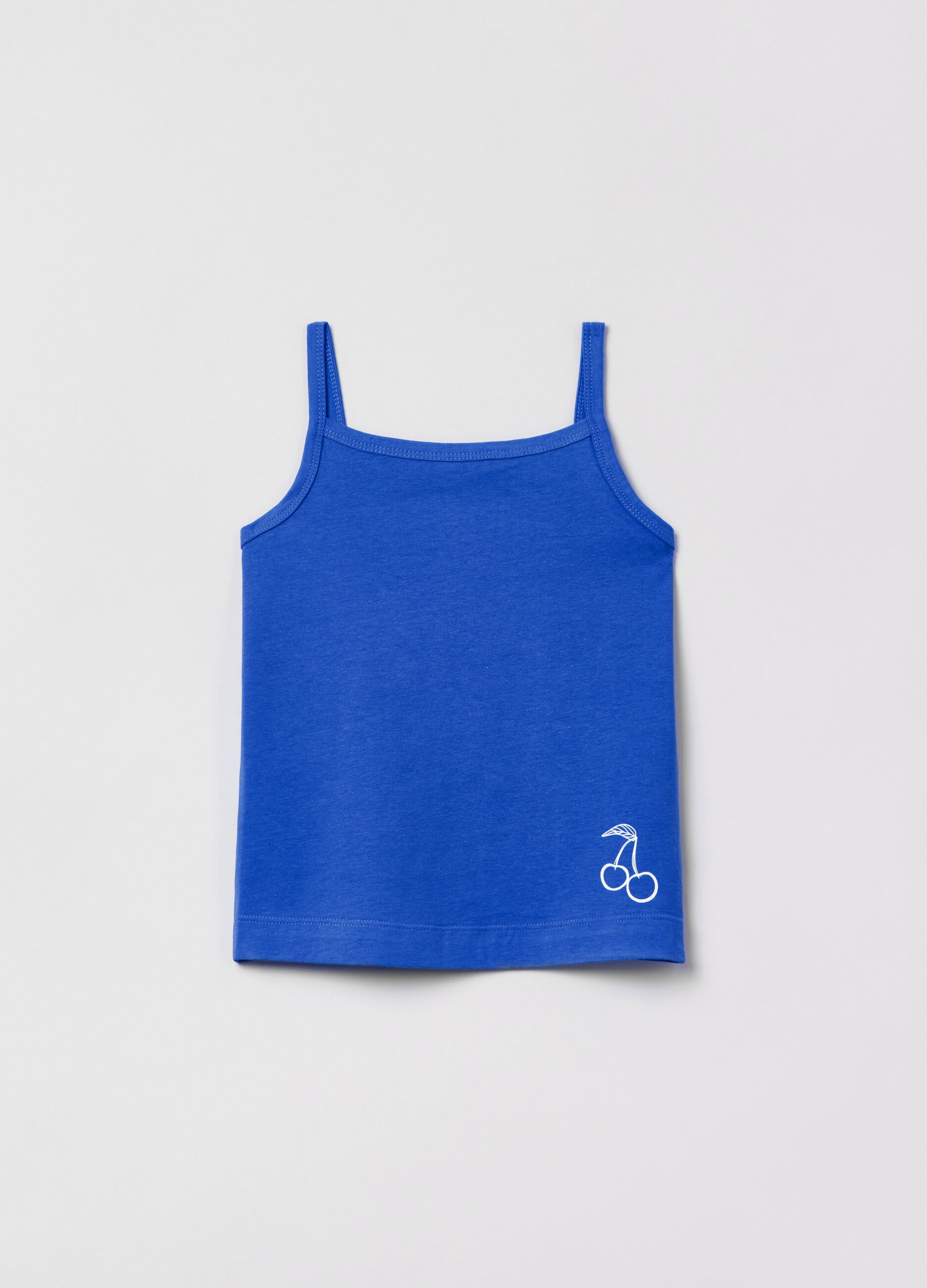 Tank top in cotone con stampa _0