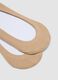 2-pack beige invisible socks in stretchy cotton blend_1