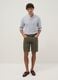 Green pure cotton regular-fit shorts_0