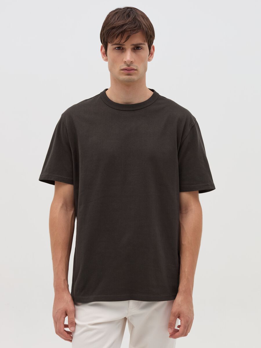 Cotton T-shirt with round neck_0