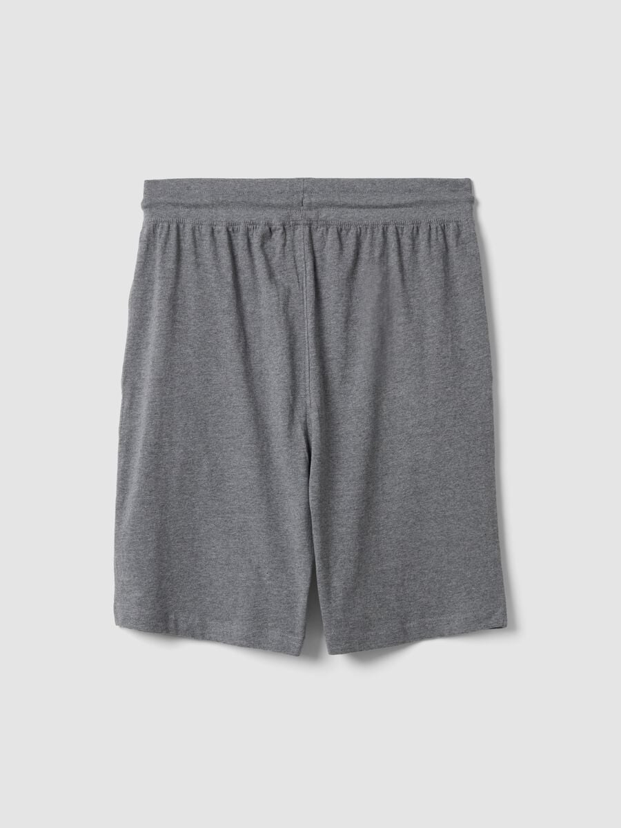 Pantaloncini pigiama grigi in cotone organico_5