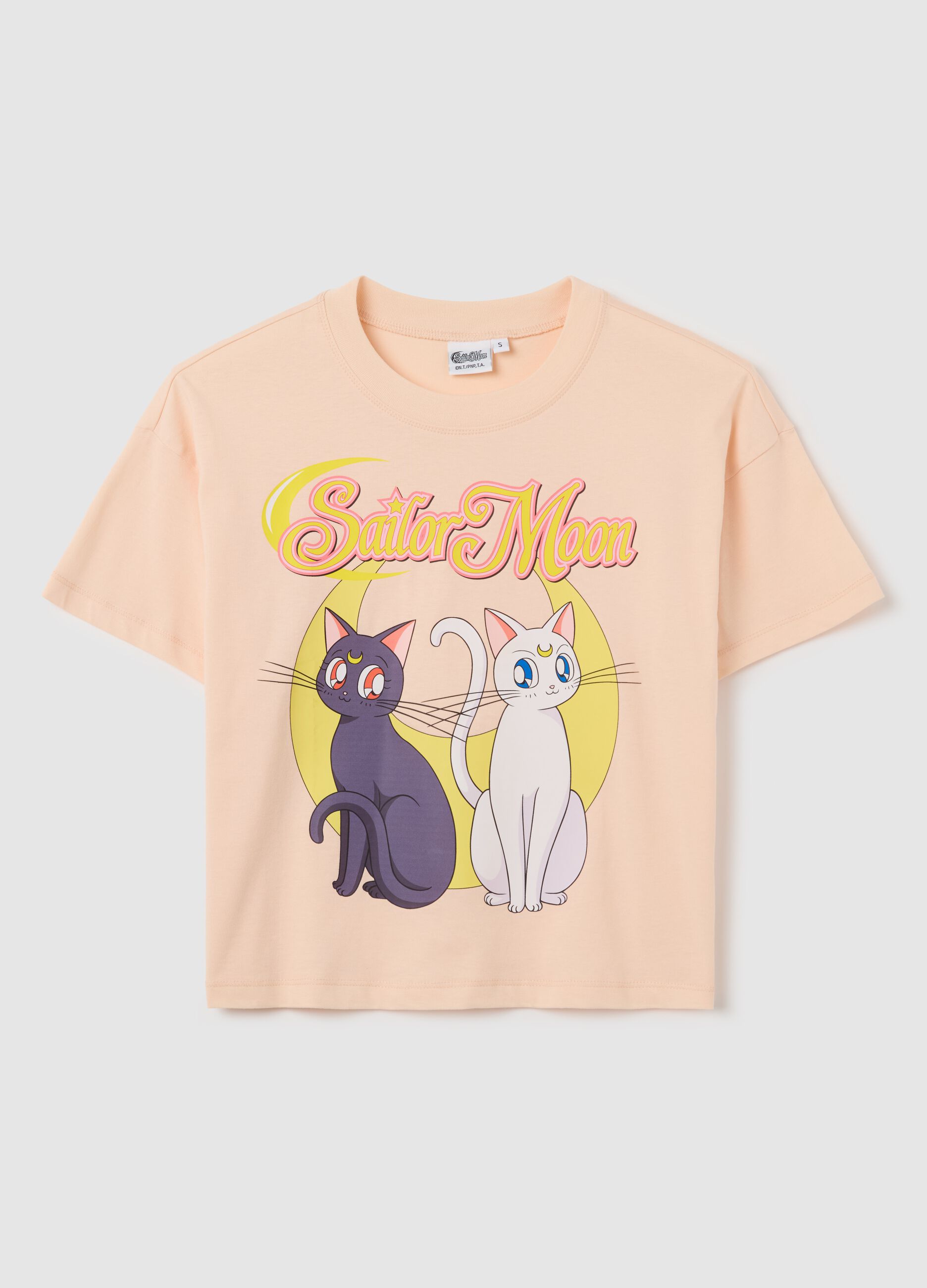 Short-sleeved T-shirt with Sailor Moon print