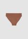 Slip marrone in microfibra elasticizzata a vita regular_4