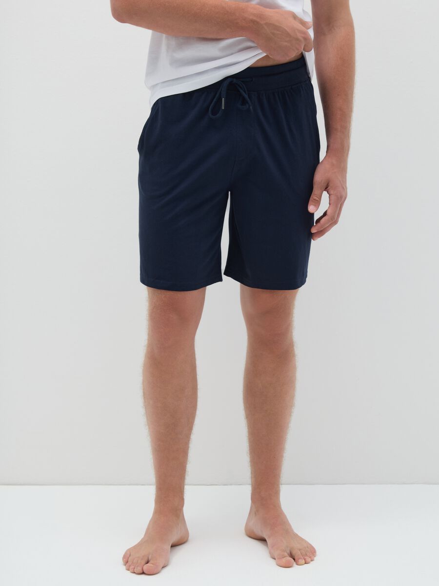 Blue pure cotton pyjama regular fit_1