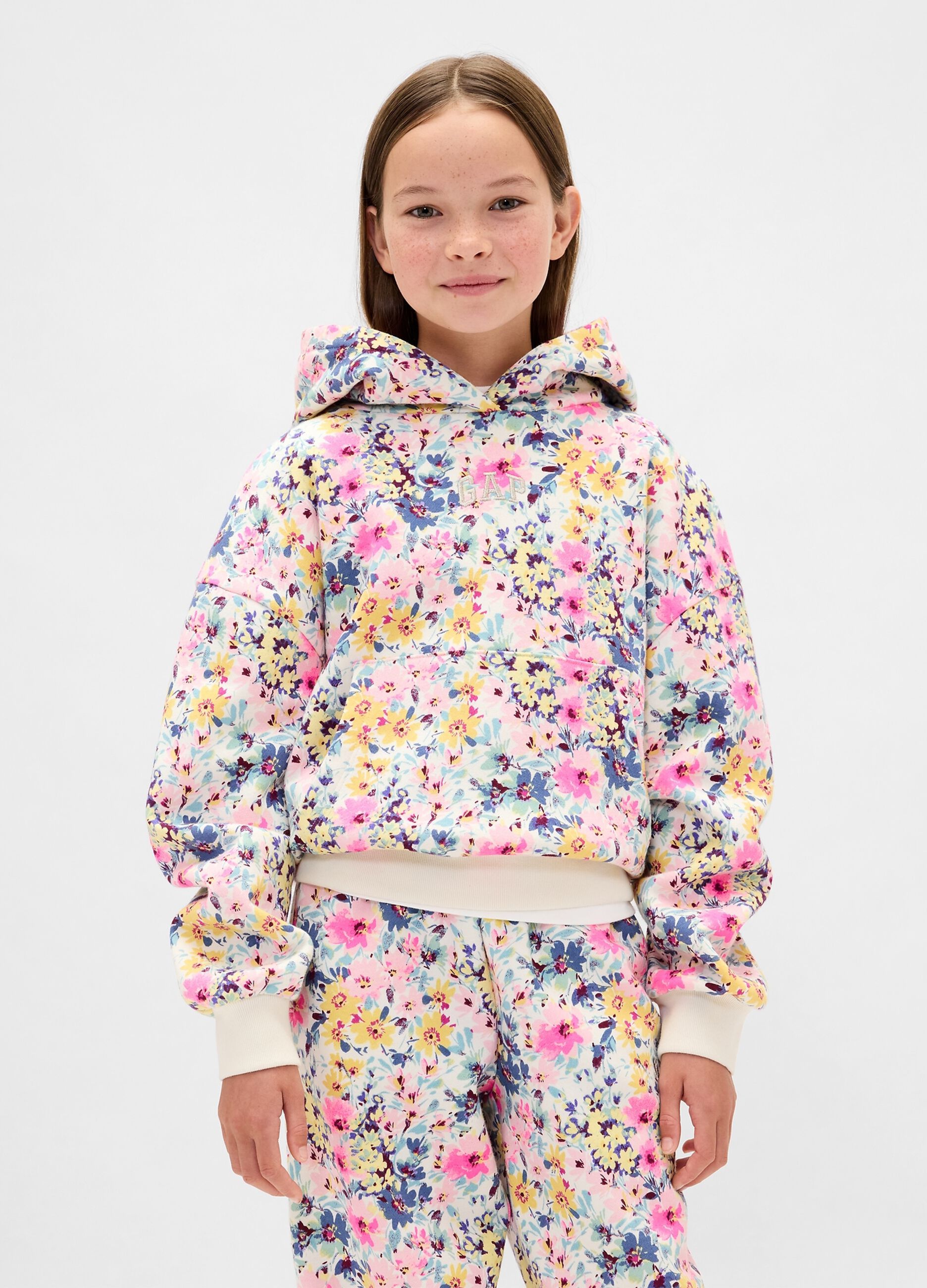Multicolour Cotton Hoodie for Girls