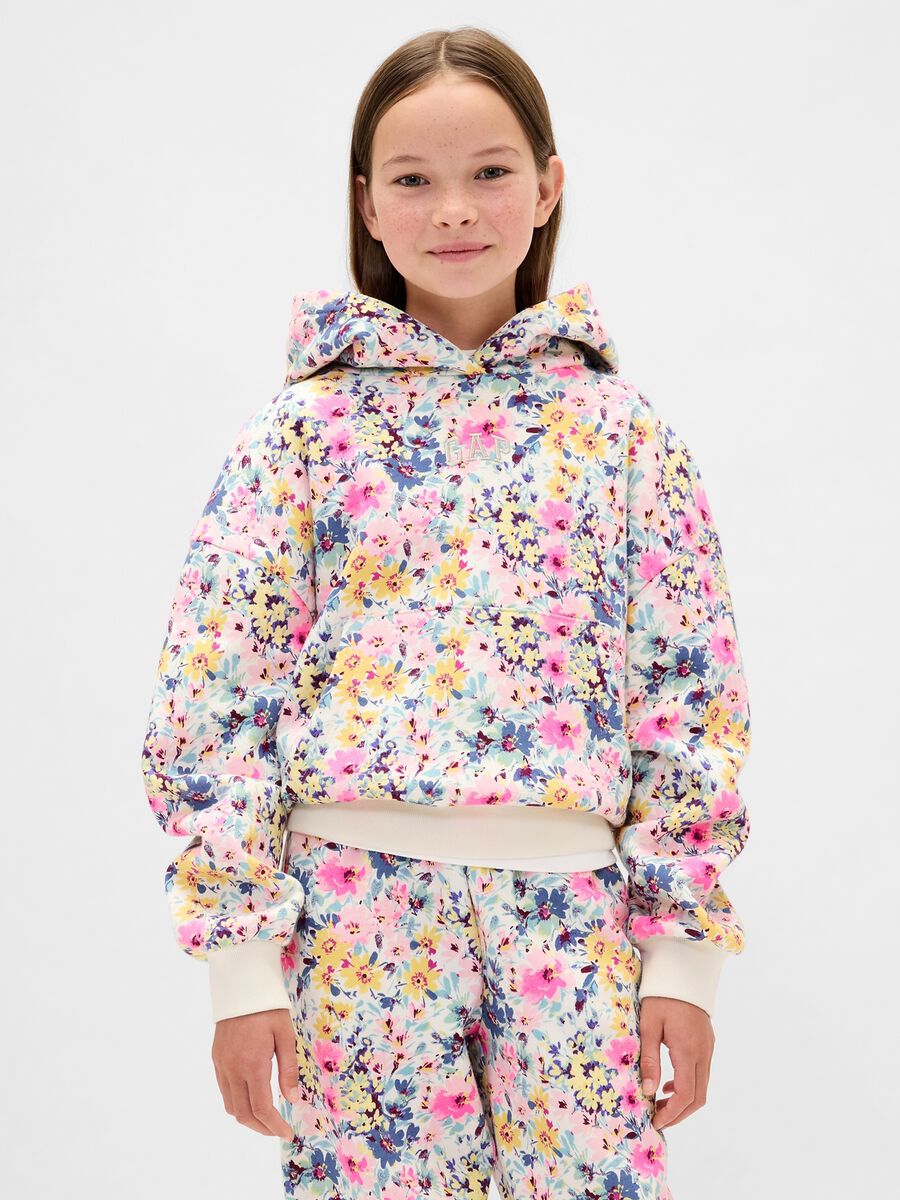 Multicolour Cotton Hoodie for Girls_0