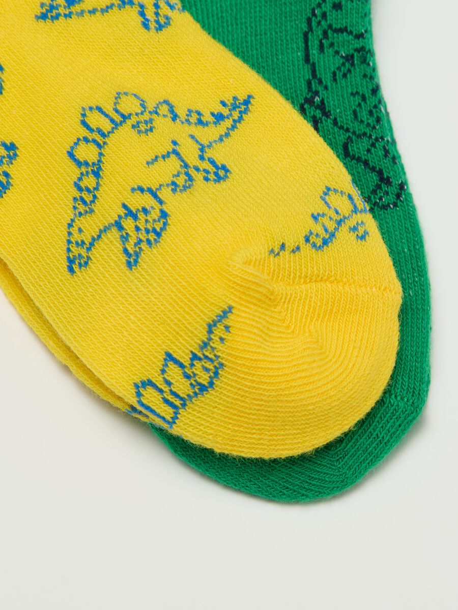 Seven-pair pack short socks with dinosaurs design_2