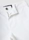 White stretch-cotton denim shorts, regular fit_5