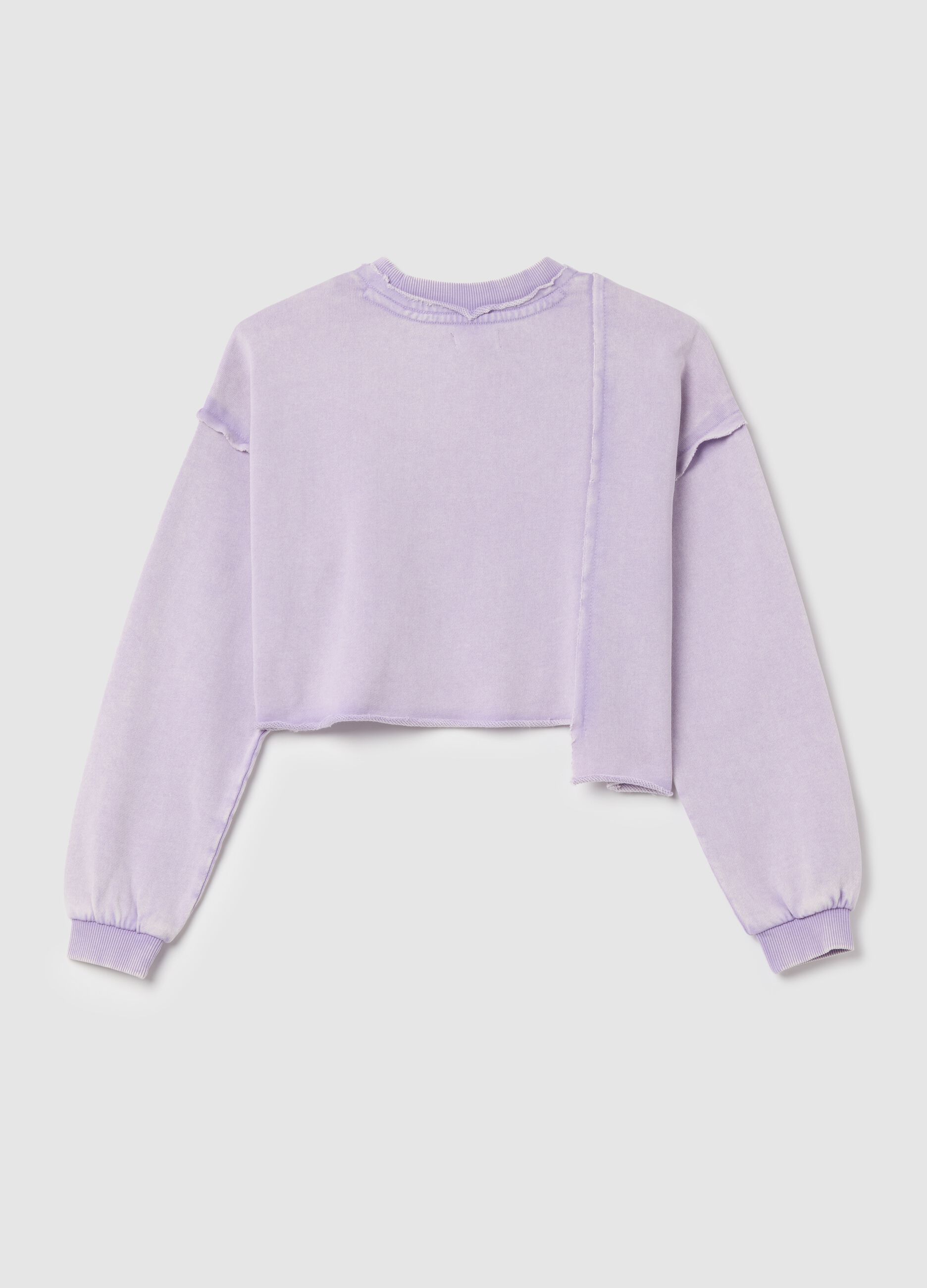 Felpa crop con stampa "Skate Lover" 