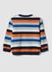 Multicolour striped pure cotton jumper for baby boy_1