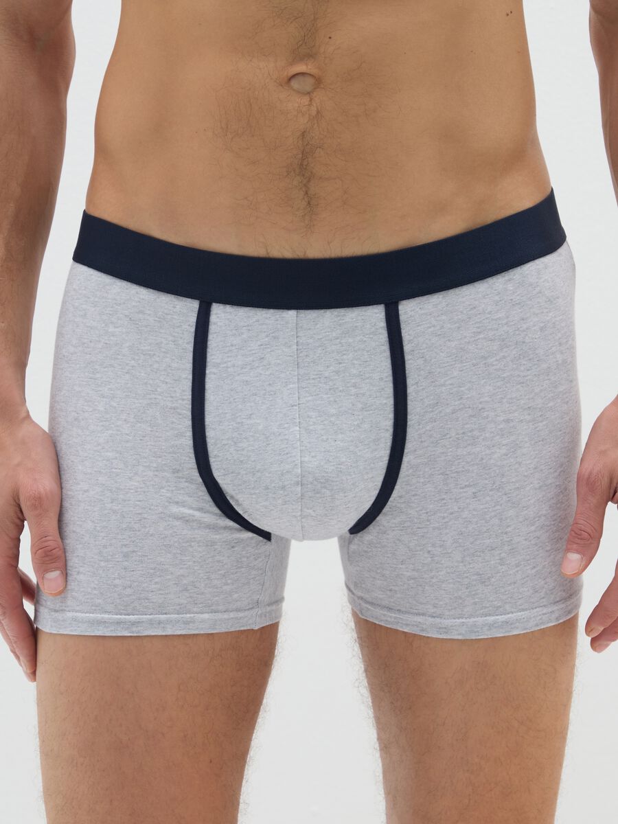 Tripack boxer in cotone elasticizzato multicolor regular fit_1
