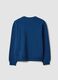 Blue crew-neck sweatshirt in 100% organic cotton_1