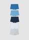 Pack of five multicolour midi boxer shorts in stretch organic cotton_0