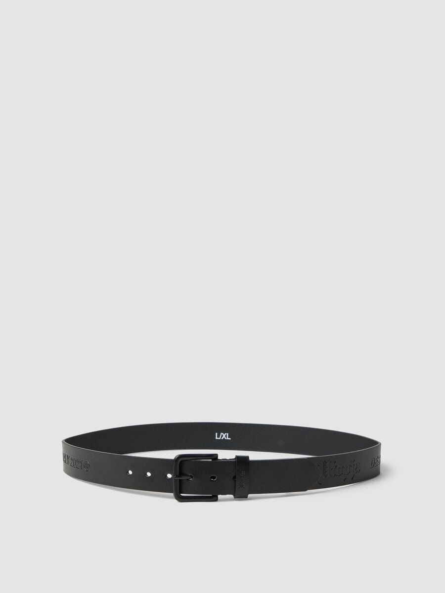 100% Real Leather Belt Black_0