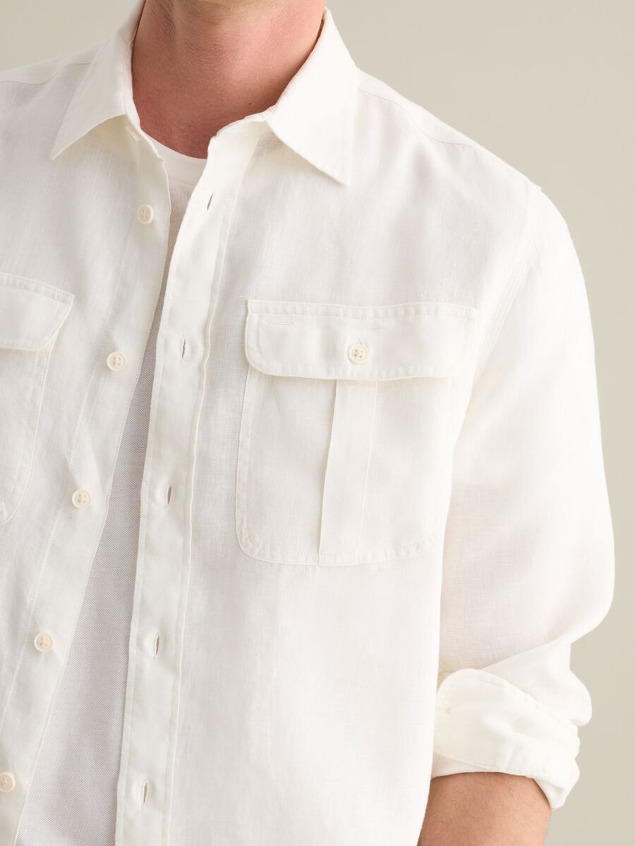 Classic white linen shirt by Piombo_2