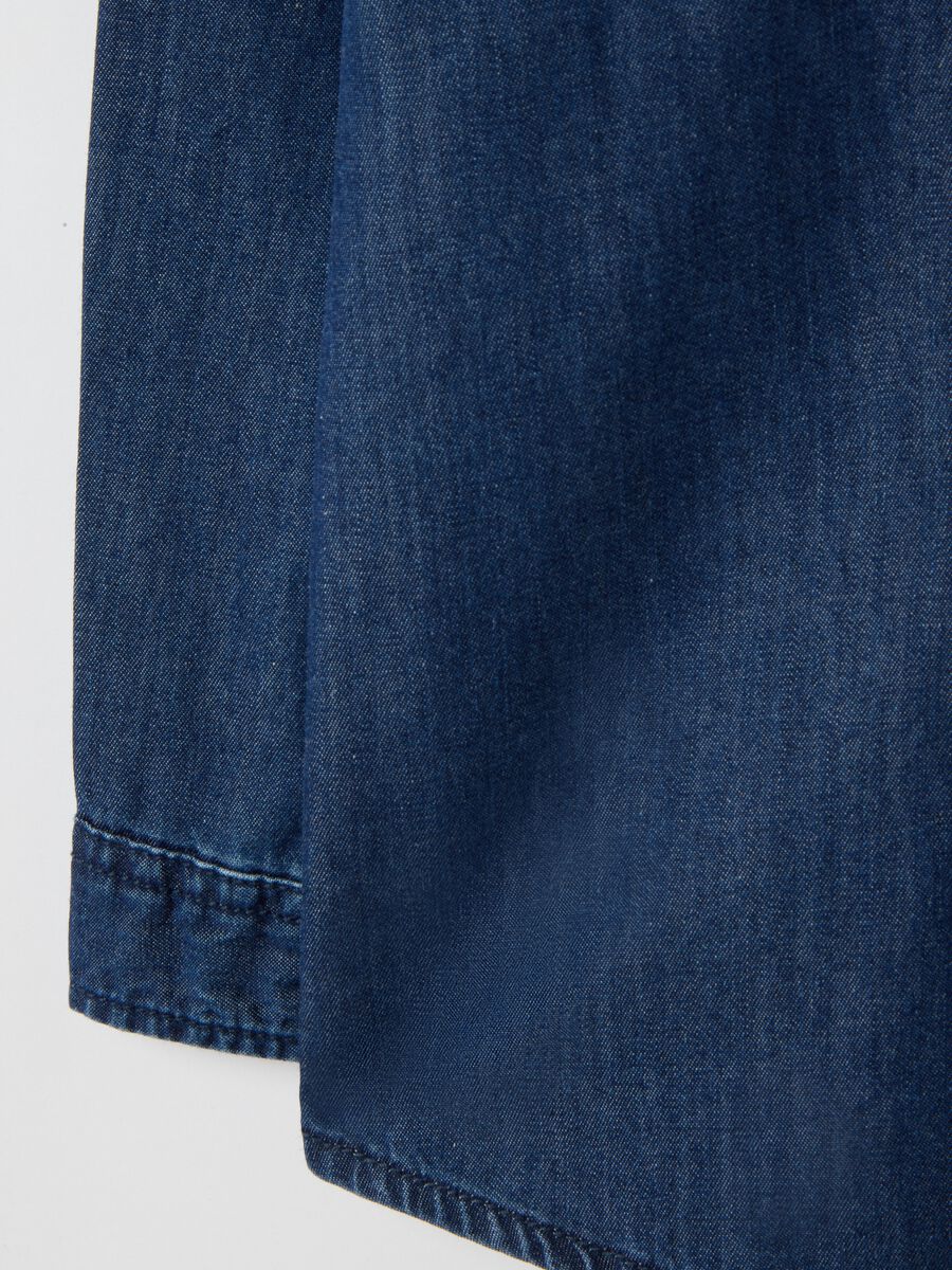 Blue pure cotton regular fit shirt for children_3