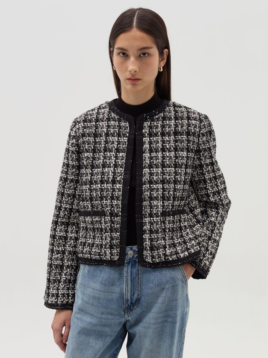 Blazer in tweed bicolore_0