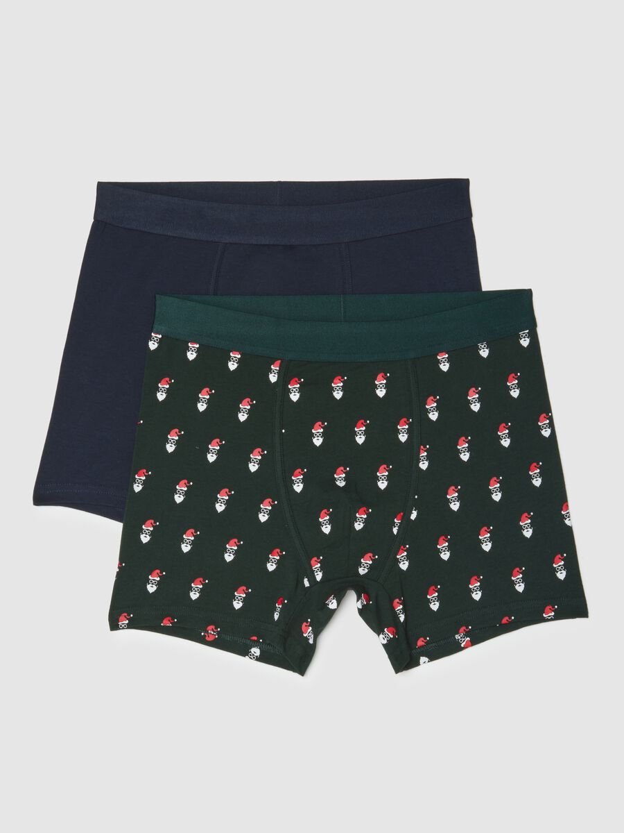 Multicolour Christmas boxer twin pack in stretch cotton regular fit_4