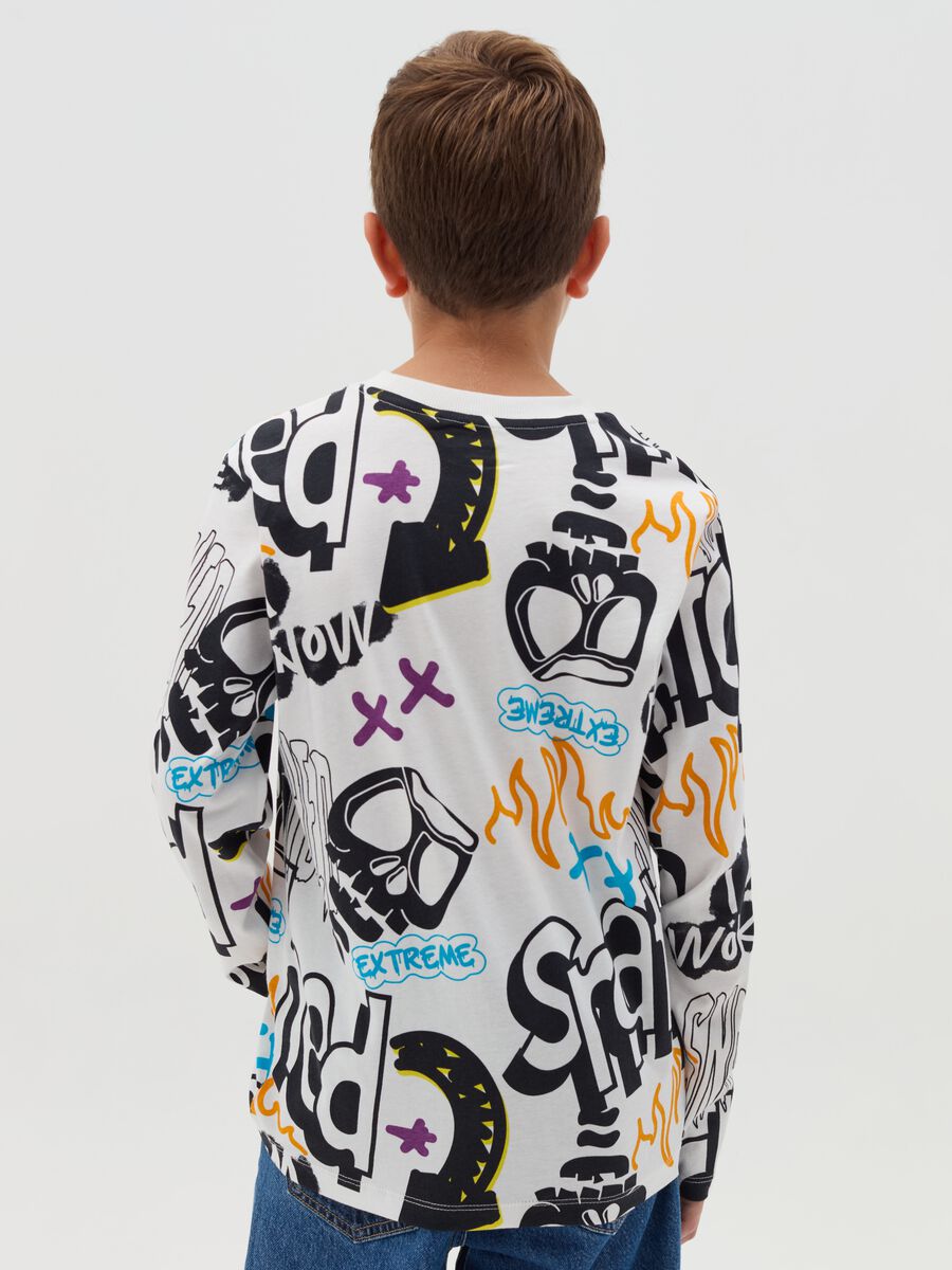 T-shirt a maniche lunghe con stampa all-over_1