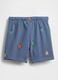 Cotton-blend shorts with robot print_1