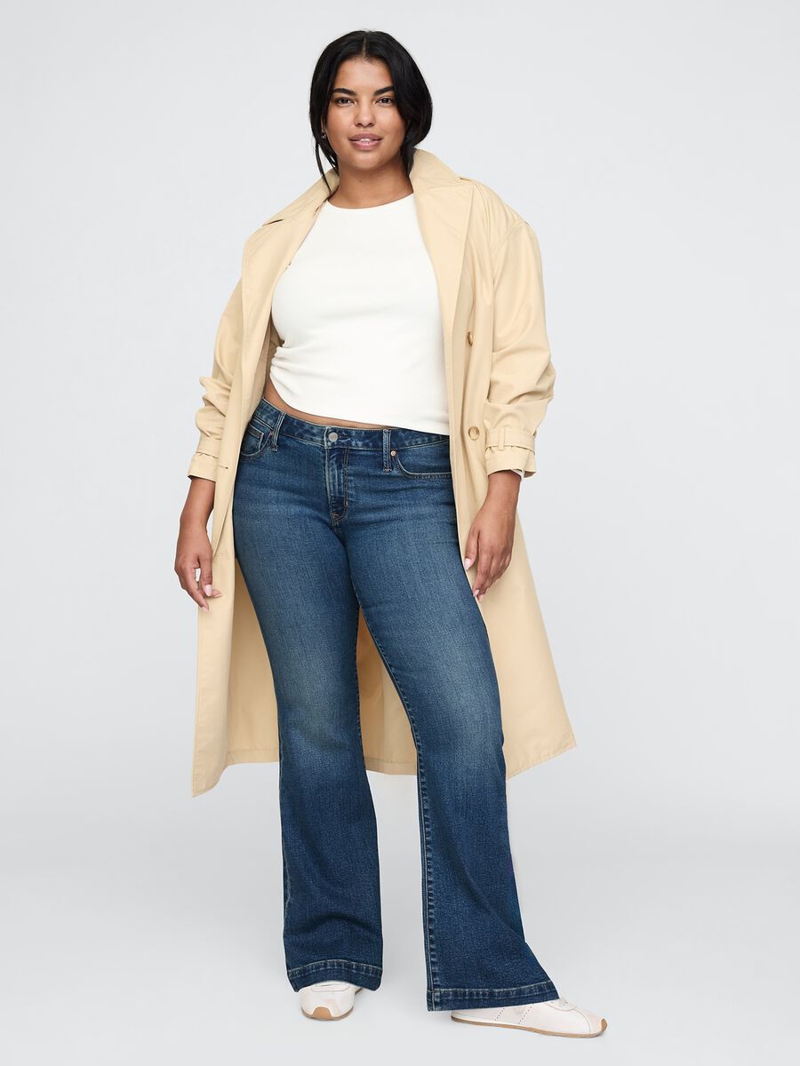 Wide-leg cotton blend jeans Gap_4