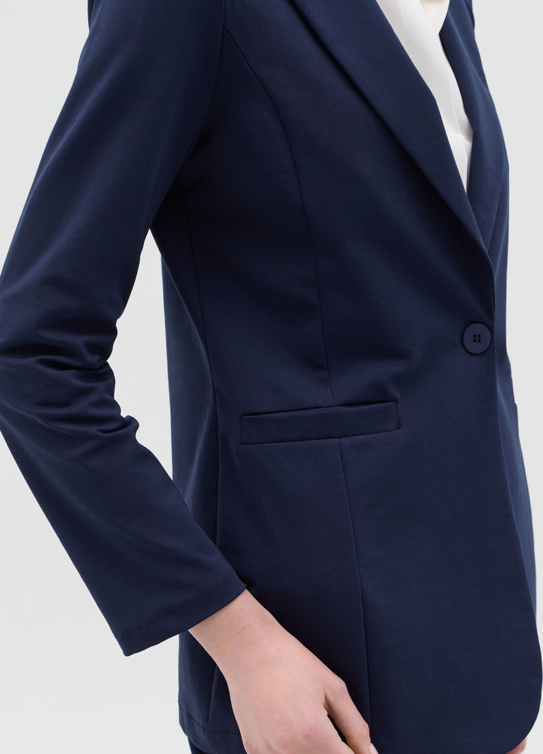Blue single-breasted blazer
